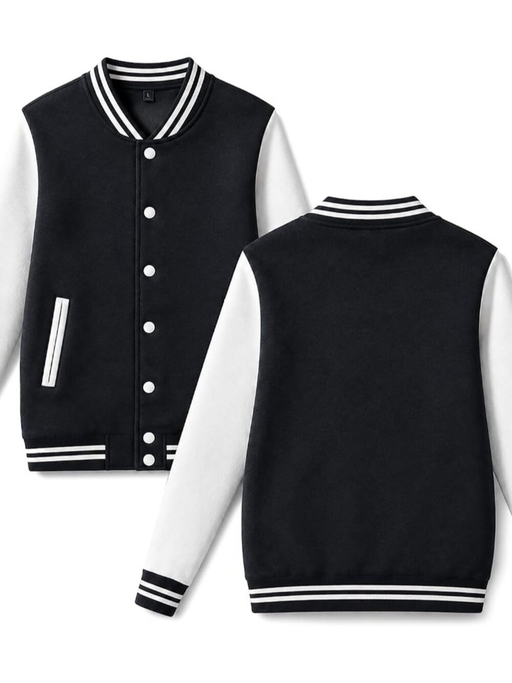 Men's Women's Varsity Baseball Jacket Casual Letterman Bomber Jacket Windbreaker